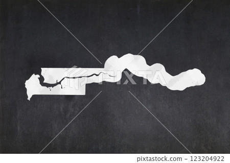 Map of Gambia drawn on a blackboard 123204922