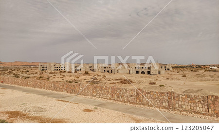 Unfinished resort emerging from the desert in marsa alam, egypt 123205047