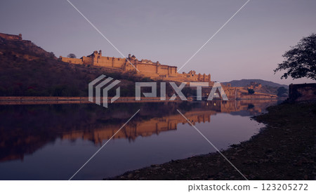 Panorama of Amber Fort in Jaipur city of Rajastan, India Panorama of Amber Fort in Jaipur city of Rajastan, India 123205272