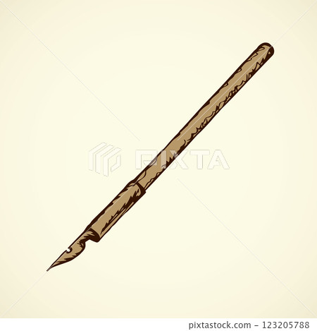 Old pen. Vector drawing Old pen. Vector drawing 123205788
