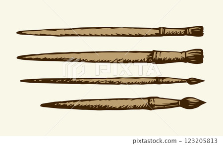 Brush. Vector drawing Brush. Vector drawing 123205813