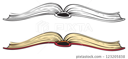 Open book. Vector sketch Open book. Vector sketch 123205838