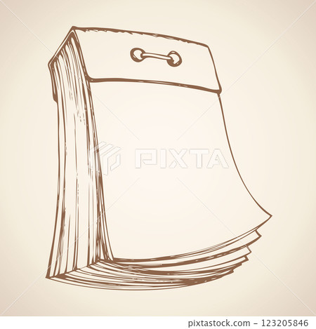 Tear-off calendar. Vector drawing 123205846
