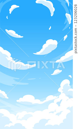 仰望天空的背景插圖_16：9_垂直 123206026