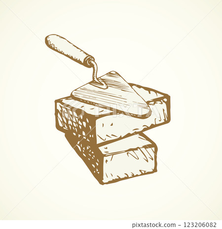 Trowel. Vector drawing Trowel. Vector drawing 123206082