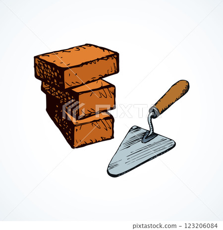 Trowel. Vector drawing 123206084