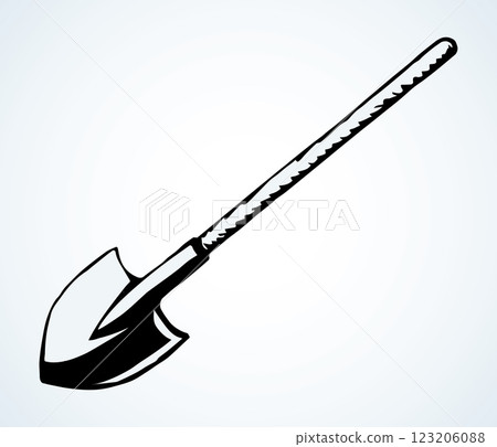 Shovel. Vector drawing icon sign 123206088