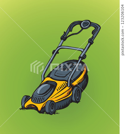 Lawn mower. Vector drawing 123206104