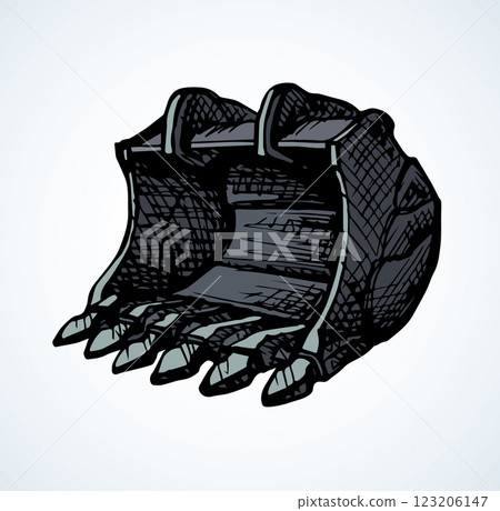 Building bucket for digging. Vector drawing 123206147