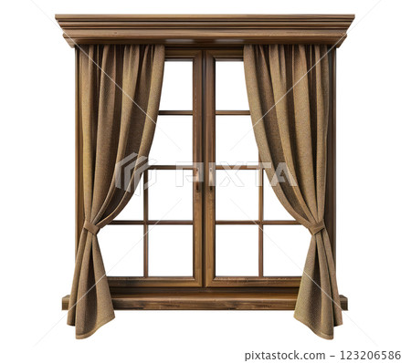 Window with Curtains Window with Curtains 123206586