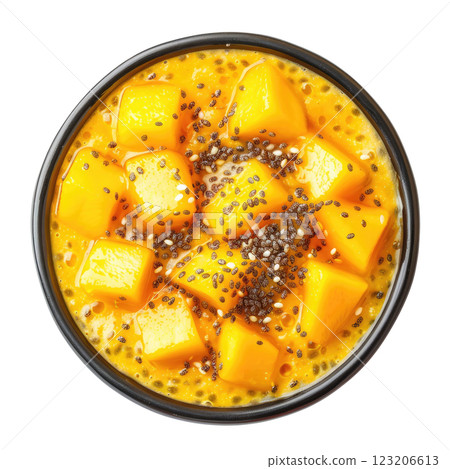 Mango with Coconut Chia Pudding 123206613
