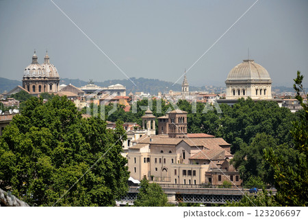 Panorama of Italian capital city Rome, Italy, sunny summer day Panorama of Italian capital city Rome, Italy, sunny summer day 123206697