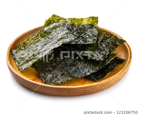 海藻。白色背景。 123206750