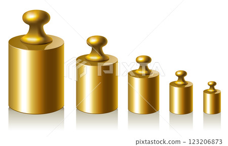 Vector calibration iron weights on a white background Vector calibration iron weights on a white background 123206873