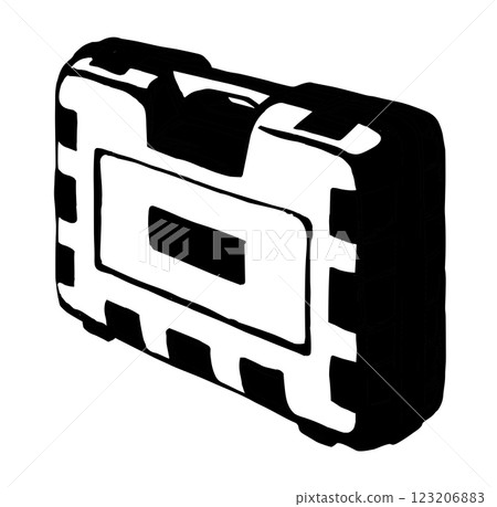 Suitcase for tools. Vector drawing Suitcase for tools. Vector drawing 123206883