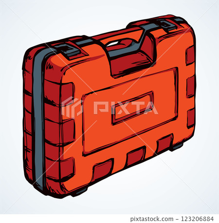 Suitcase for tools. Vector drawing Suitcase for tools. Vector drawing 123206884