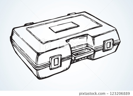 Suitcase for tools. Vector drawing Suitcase for tools. Vector drawing 123206889