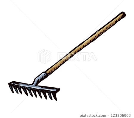 Rake. Vector drawing Rake. Vector drawing 123206903