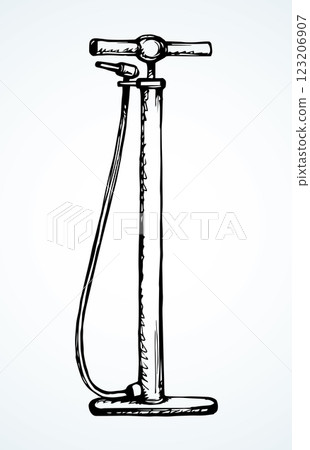 Hand pump. Vector drawing Hand pump. Vector drawing 123206907