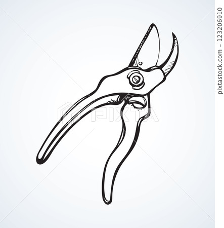 Vector drawing. Pruner 123206910
