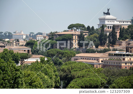 Panorama of Italian capital city Rome, Italy, sunny summer day Panorama of Italian capital city Rome, Italy, sunny summer day 123207309