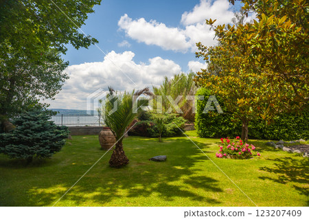 Small Green Garden on the Embankment Small Green Garden on the Embankment 123207409