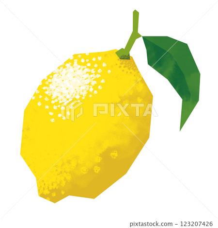 Lemon in paper cut style 123207426