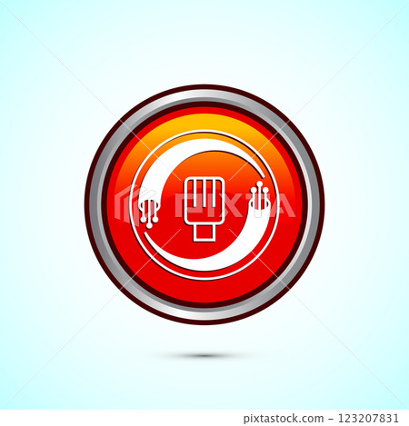Fiber optic cable icon design illustration. Electric wire sign, digital internet, Button design Fiber optic cable icon design illustration. Electric wire sign, digital internet, Button design 123207831