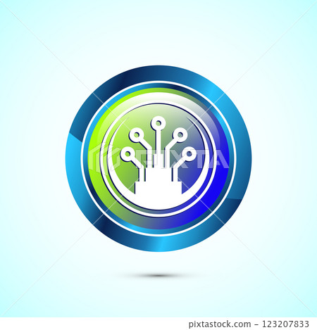 Fiber optic cable icon design illustration. Electric wire sign, digital internet, Button design Fiber optic cable icon design illustration. Electric wire sign, digital internet, Button design 123207833