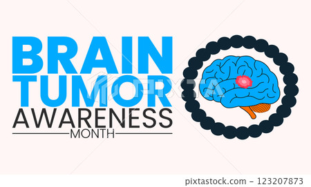 Brain Tumor Awareness Month Banner  Support Brain Cancer Awareness 123207873