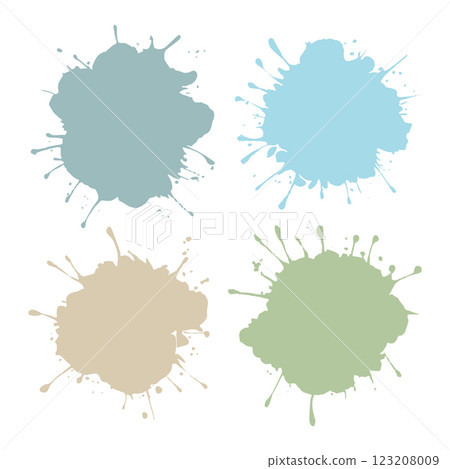 A collection of colorful watercolor splashes with ink splatters. Vibrant abstract paint stains on a white background. A collection of colorful watercolor splashes with ink splatters. Vibrant abstract paint stains on a white background. 123208009