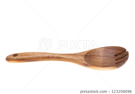 wooden spatulas isolated wooden spatulas isolated 123208096