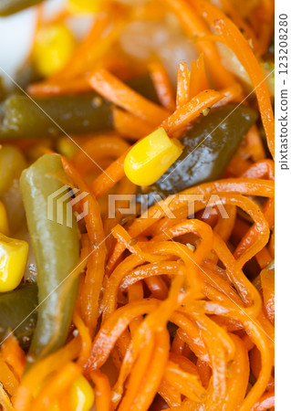 background of carrot salad in korean style 123208280