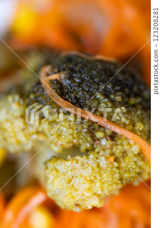 background of carrot salad in korean style 123208281