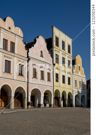 Historical colorful houses, Telc, Czech republic Historical colorful houses, Telc, Czech republic 123208344