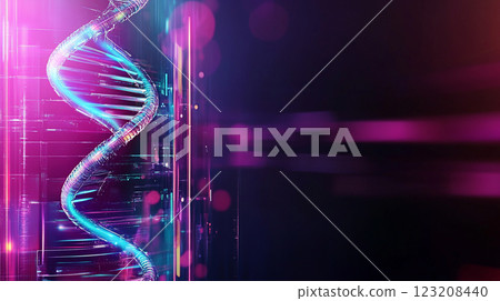 Futuristic DNA Helix 123208440