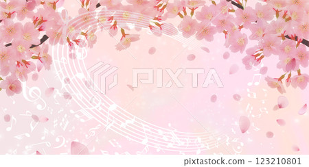 盛開的櫻花背景素材 123210801