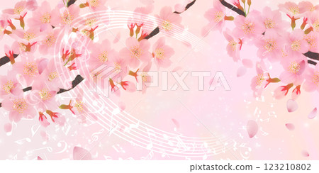 盛開的櫻花背景素材 盛開的櫻花背景素材 123210802