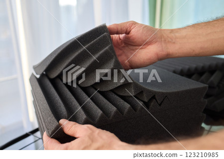 Acoustic Foam Panel specifically designed for effective Soundproofing and Treatment solutions Acoustic Foam Panel specifically designed for effective Soundproofing and Treatment solutions 123210985