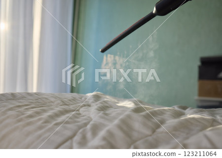 Steam Cleaning in Progress We Are Freshening Up Your Bedding for a Cozy Experience 123211064