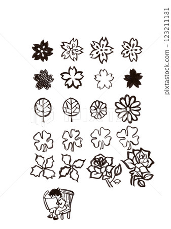 花卉、植物等（包括材料、插圖和視覺藝術） 123211181
