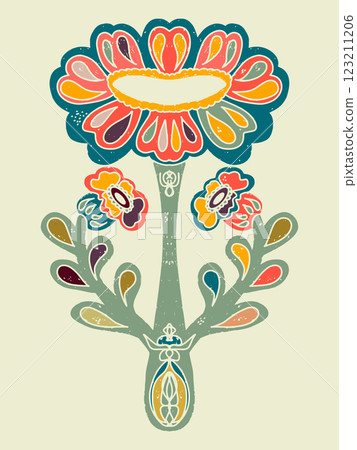 cute floral ornament with flowers cute floral ornament with flowers 123211206