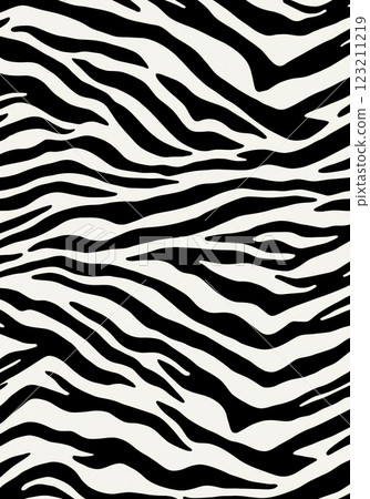 Zebra print - monochrome stripes 123211219
