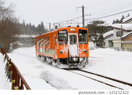 Akita Inland Railway Diesel Car, Kakunodate, Akita Prefecture 123212322