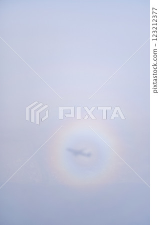 View of the Brocken phenomenon from an airplane View of the Brocken phenomenon from an airplane 123212377