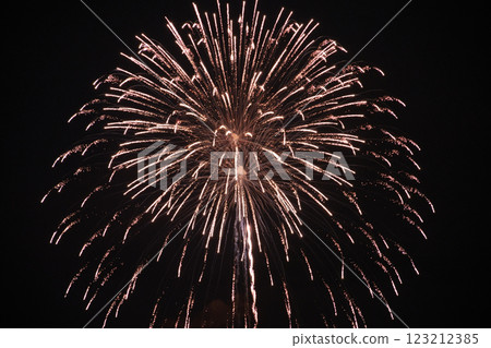 Scenery of fireworks exploding in the night sky Scenery of fireworks exploding in the night sky 123212385