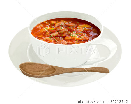 Minestrone (with wooden spoon) Minestrone (with wooden spoon) 123212742