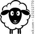 Cartoon vector sheep drawn Logo 123212770