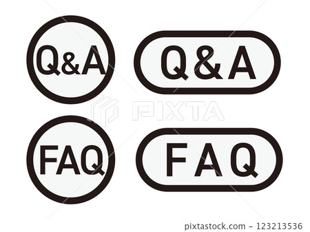 Simple flat Q&A icon Simple flat Q&A icon 123213536