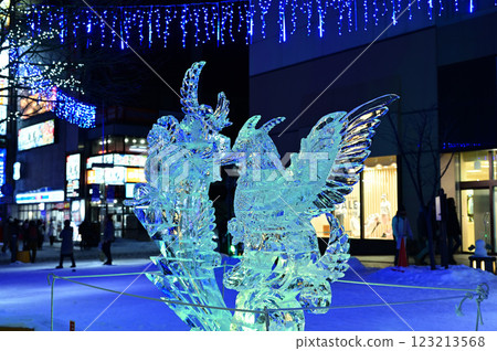 旭川路燈點亮冰雕 旭川路燈點亮冰雕 123213568